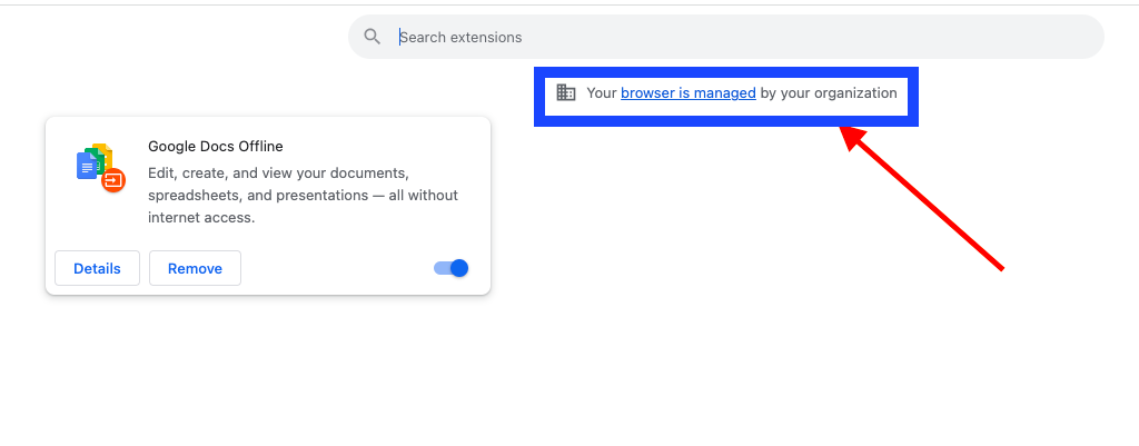 chrome is managed by your organization pop-up fix