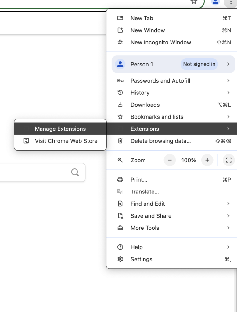 Extensiones de Google Chrome