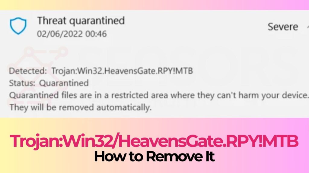 TrojanWin32HeavensGateRPYMTB-comment-le-supprimer